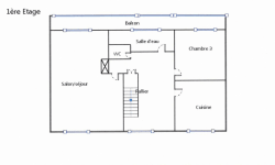 LAMBEZELLEC : jolie maison de ville 3 chambres, grand balcon, garage et jardin 